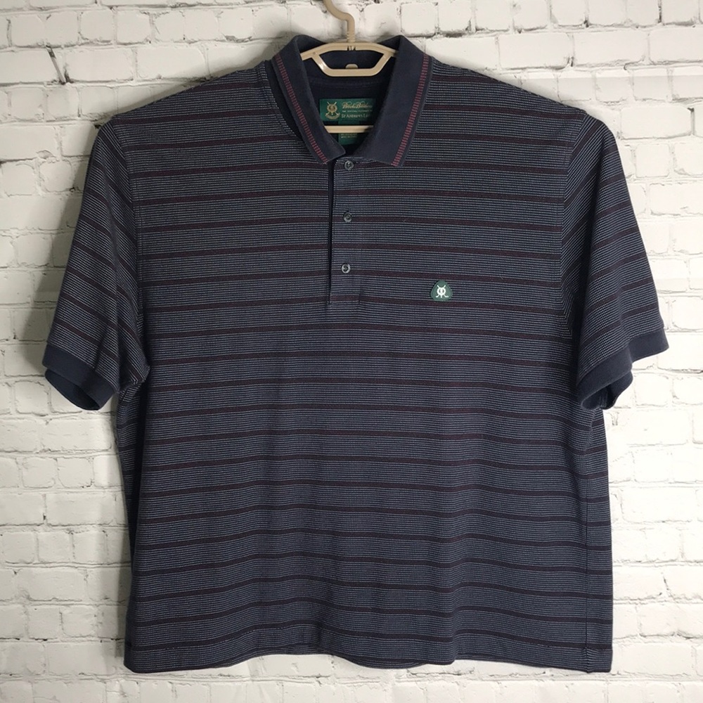 Brook Brothers St Andrews Links stripe polo shirt